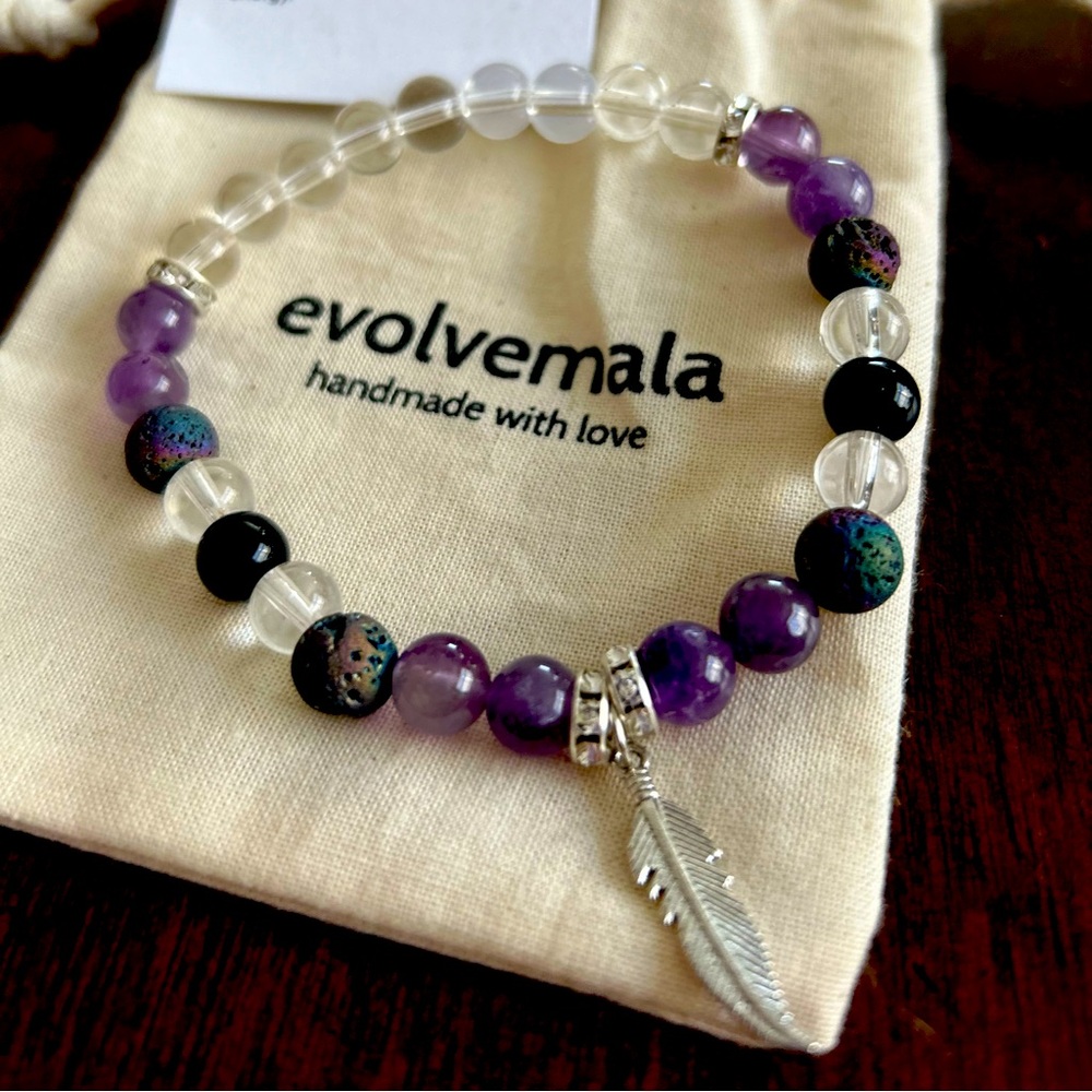 Amethyst & Clear Quartz 'Sweet Dreams' Bracelet